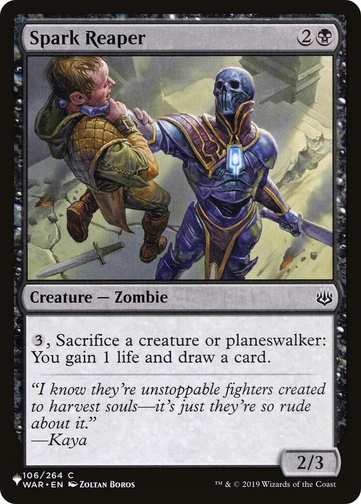 Spark Reaper 106/264 card from The List Reprints