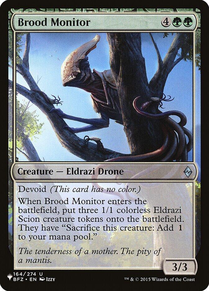 Brood Monitor 164/274 card from The List Reprints