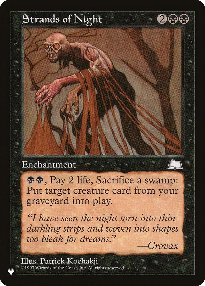 Strands of Night card from The List Reprints