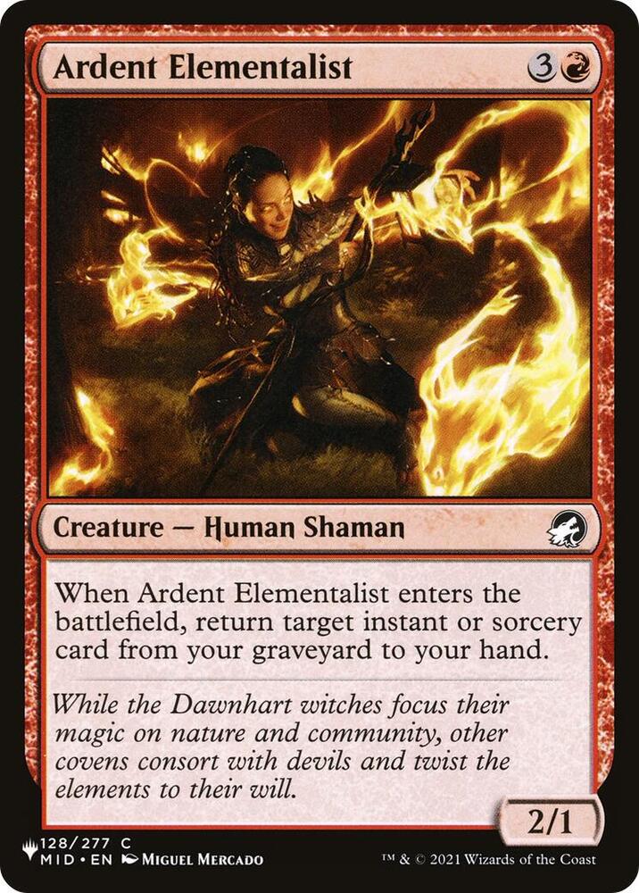 Ardent Elementalist 128/277 card from The List Reprints