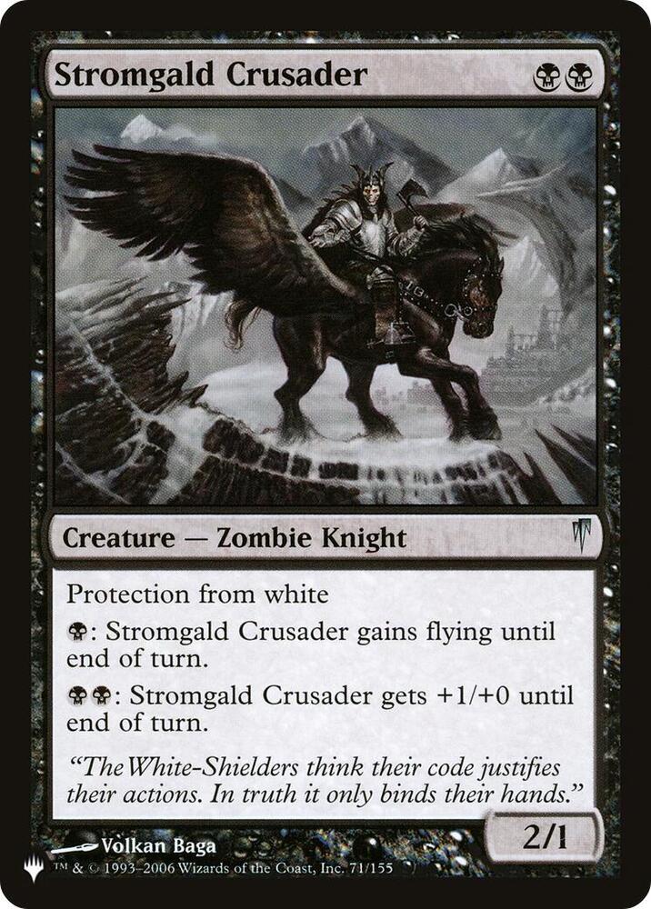 Stromgald Crusader 71/155 card from The List Reprints