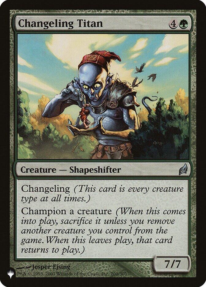 Changeling Titan 200/301 card from The List Reprints
