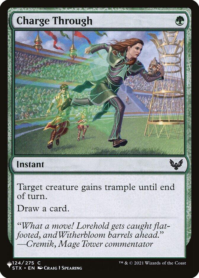 Charge Through 124/275 card from The List Reprints