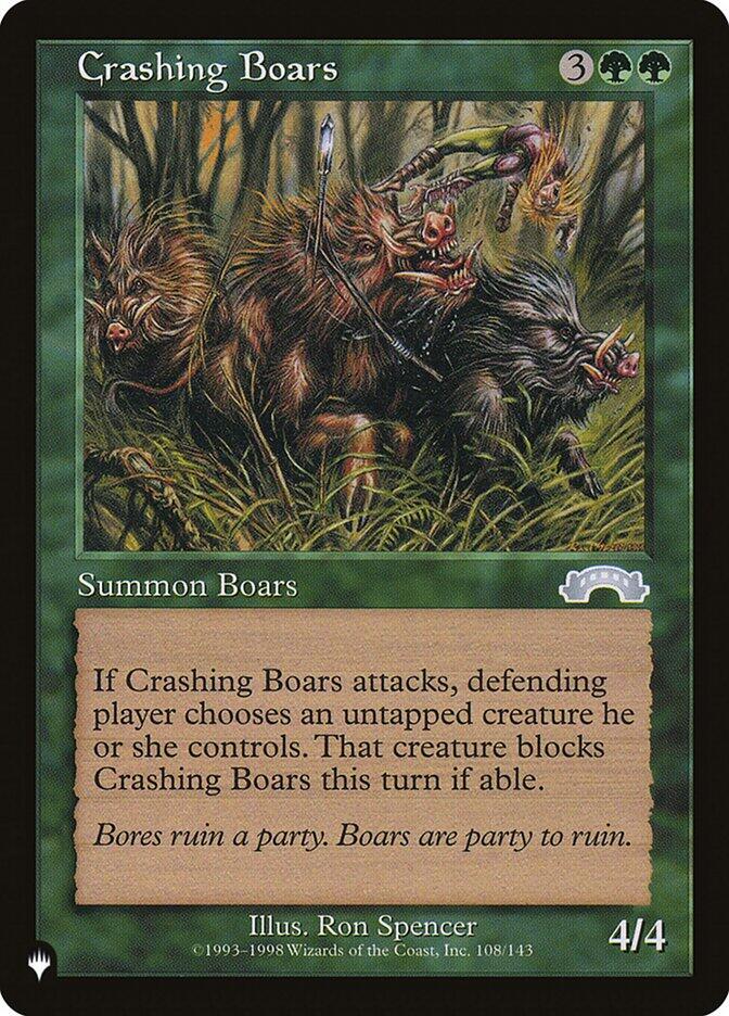Crashing Boars 108/143 card from The List Reprints