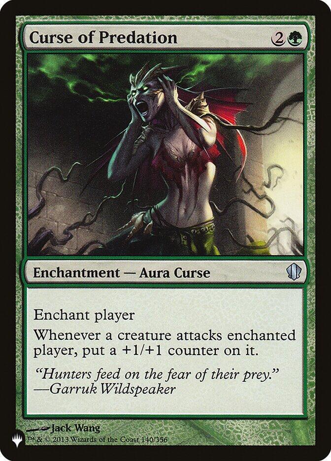 Curse of Predation 140/356 card from The List Reprints