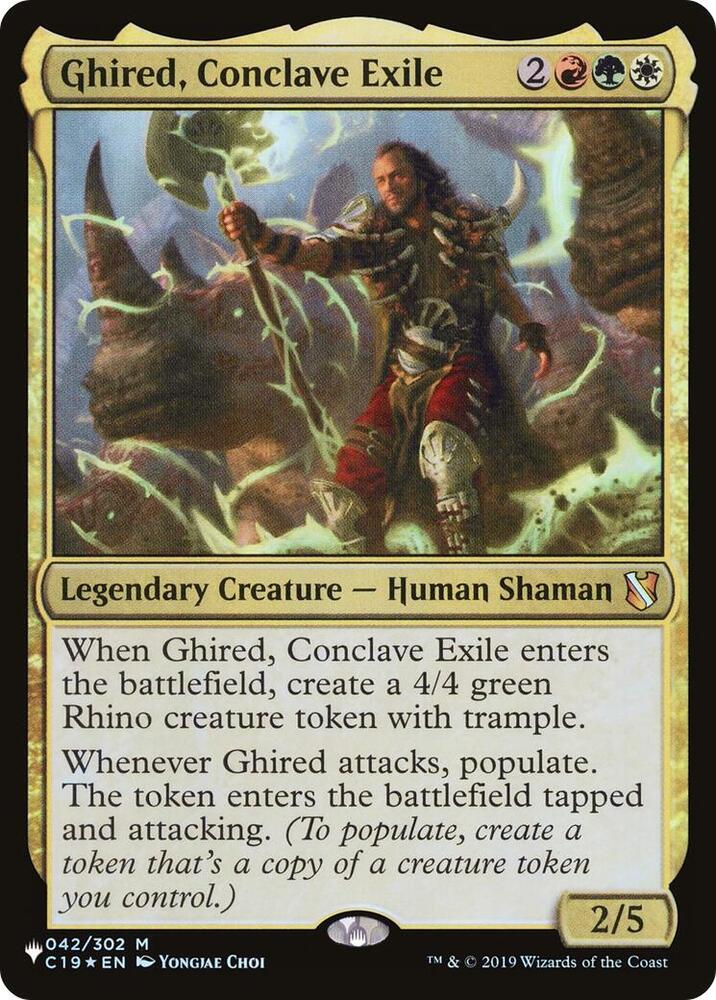 Ghired, Conclave Exile 042/302 card from The List Reprints
