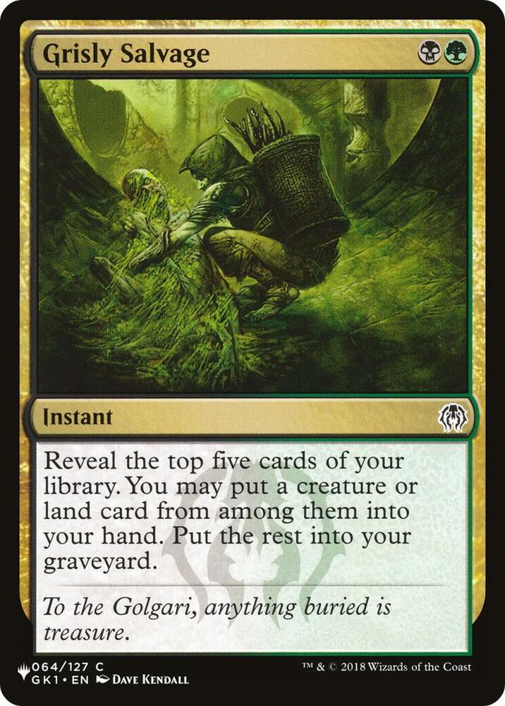 Grisly Salvage 064/127 card from The List Reprints