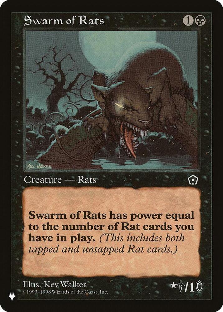 Swarm of Rats card from The List Reprints