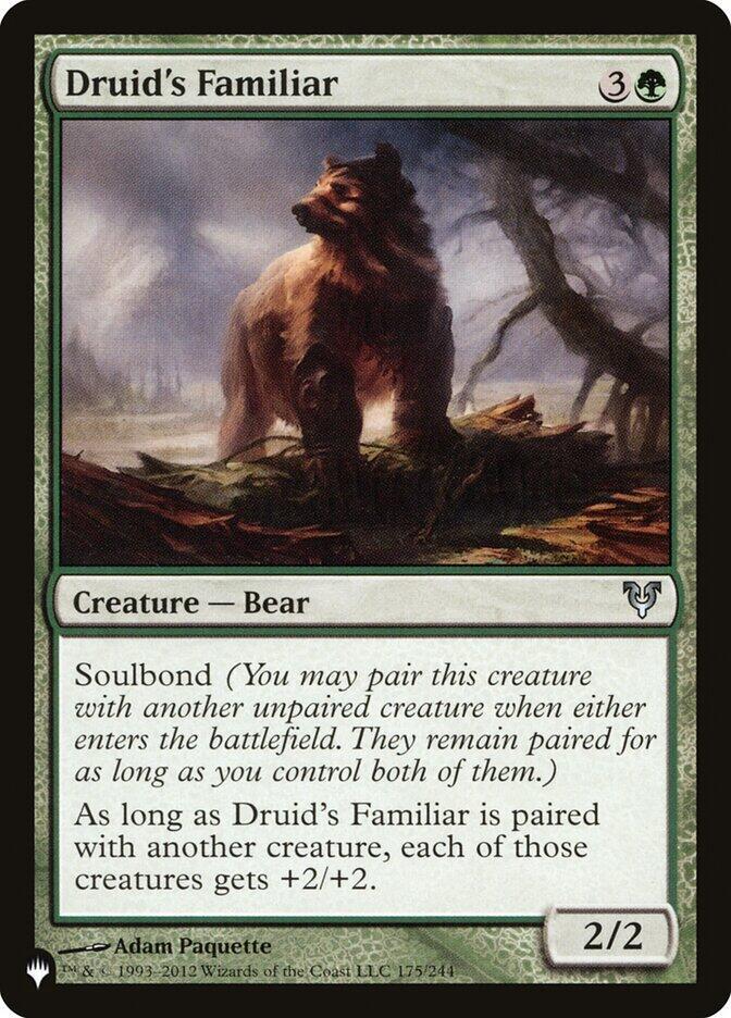 Druid's Familiar 175/244 card from The List Reprints