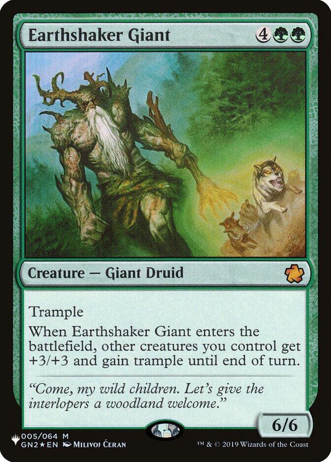Earthshaker Giant 005/064 card from The List Reprints