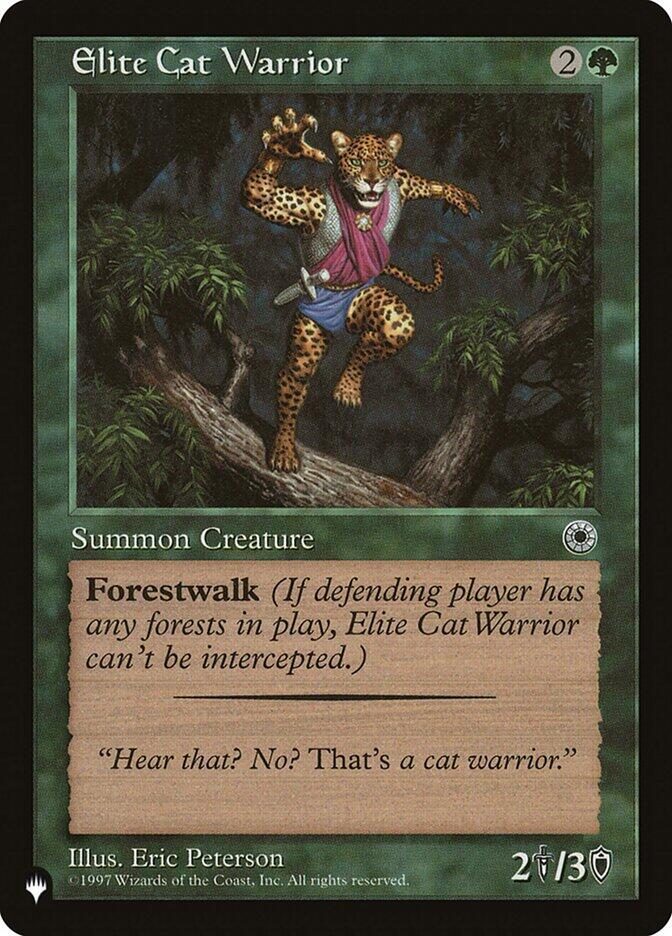 Elite Cat Warrior (Flavor Text) card from The List Reprints