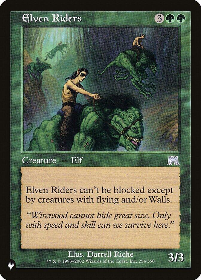 Elven Riders 254/350 card from The List Reprints