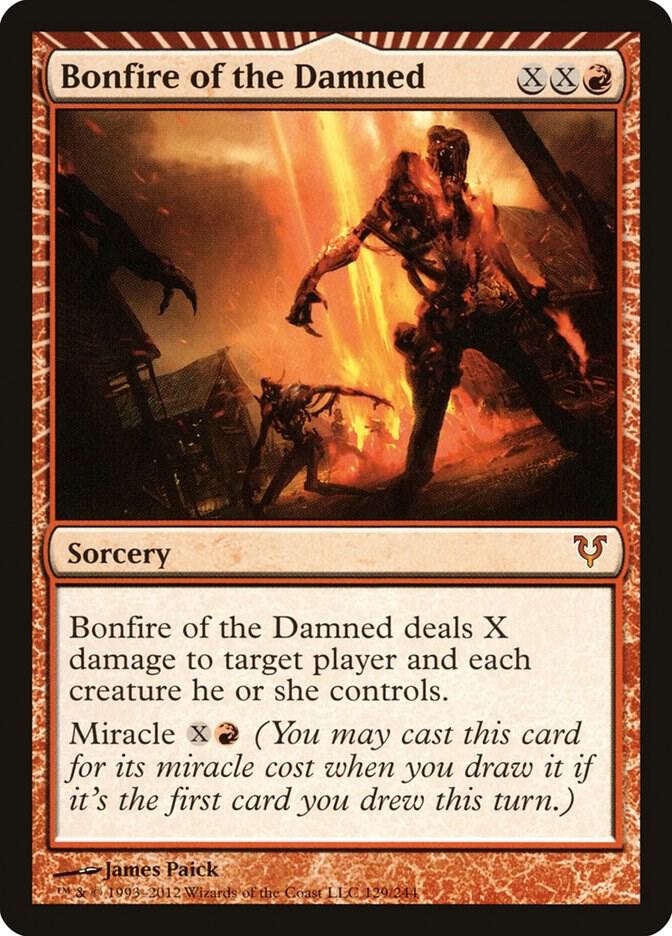 Bonfire of the Damned 129 card from Avacyn Restored