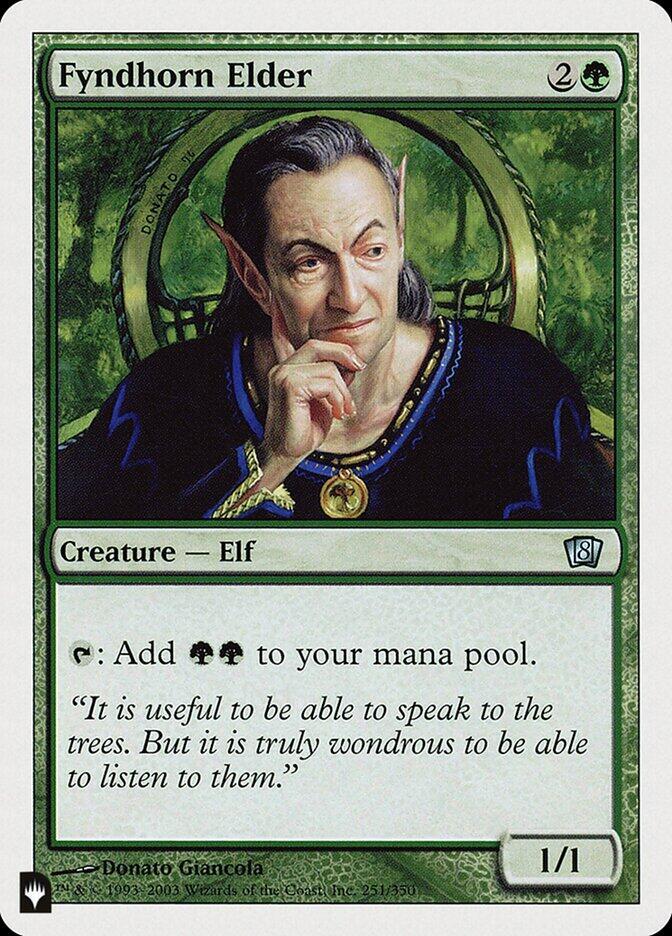 Fyndhorn Elder 251/350 card from The List Reprints