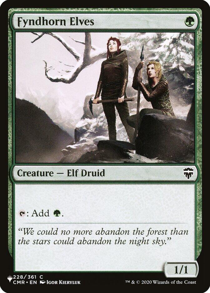 Fyndhorn Elves 228/361 card from The List Reprints