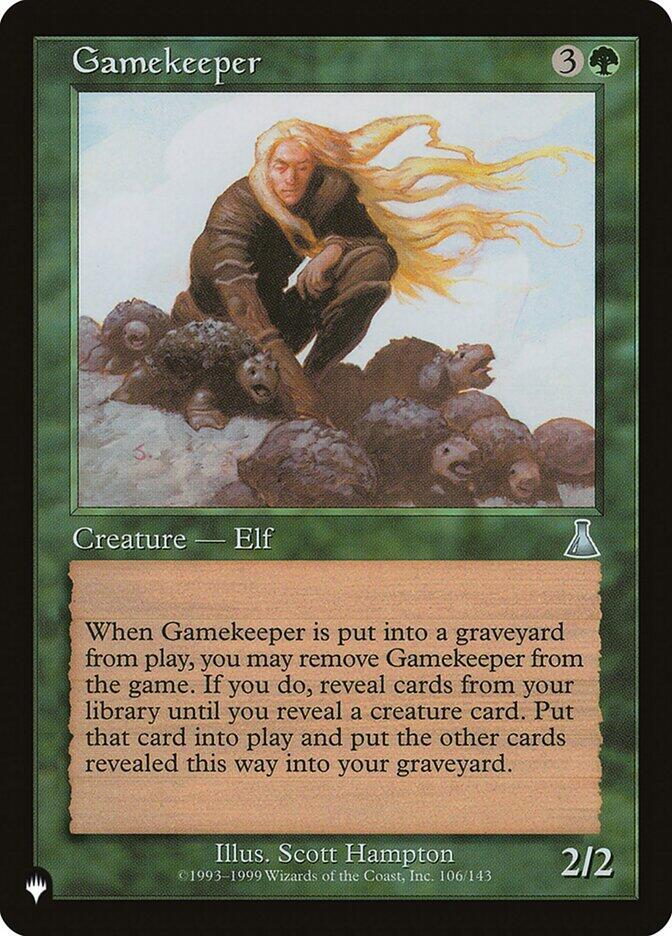 Gamekeeper 106/143 card from The List Reprints