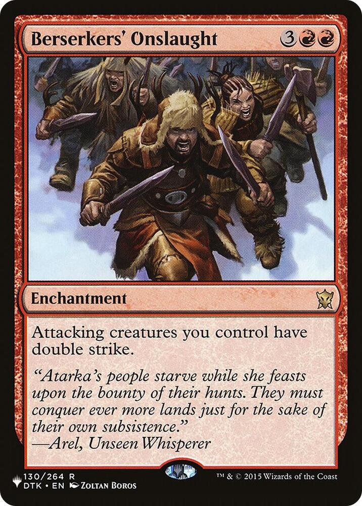 Berserkers' Onslaught 130/264 card from The List Reprints