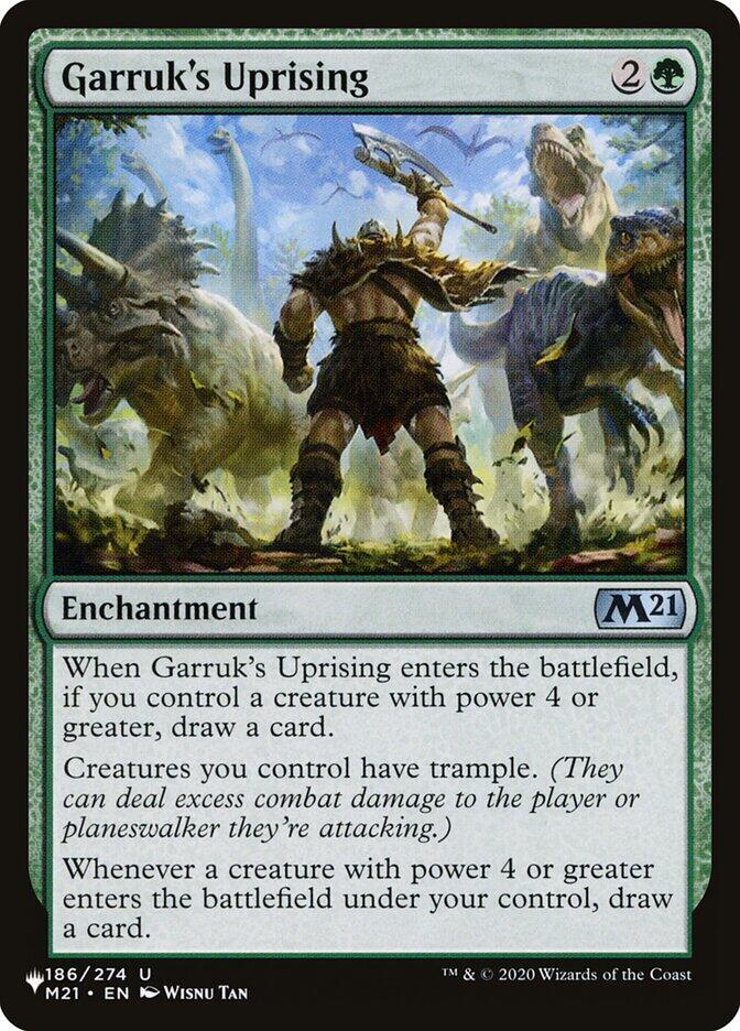 Garruk's Uprising 186/274 card from The List Reprints