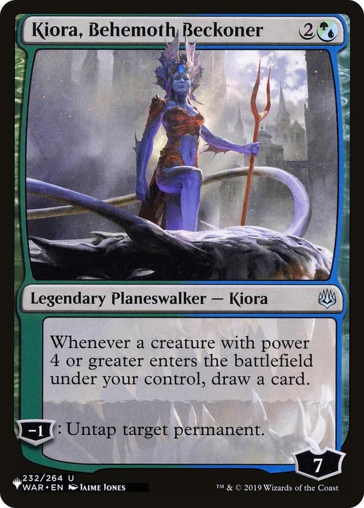 Kiora, Behemoth Beckoner 232/264 card from The List Reprints