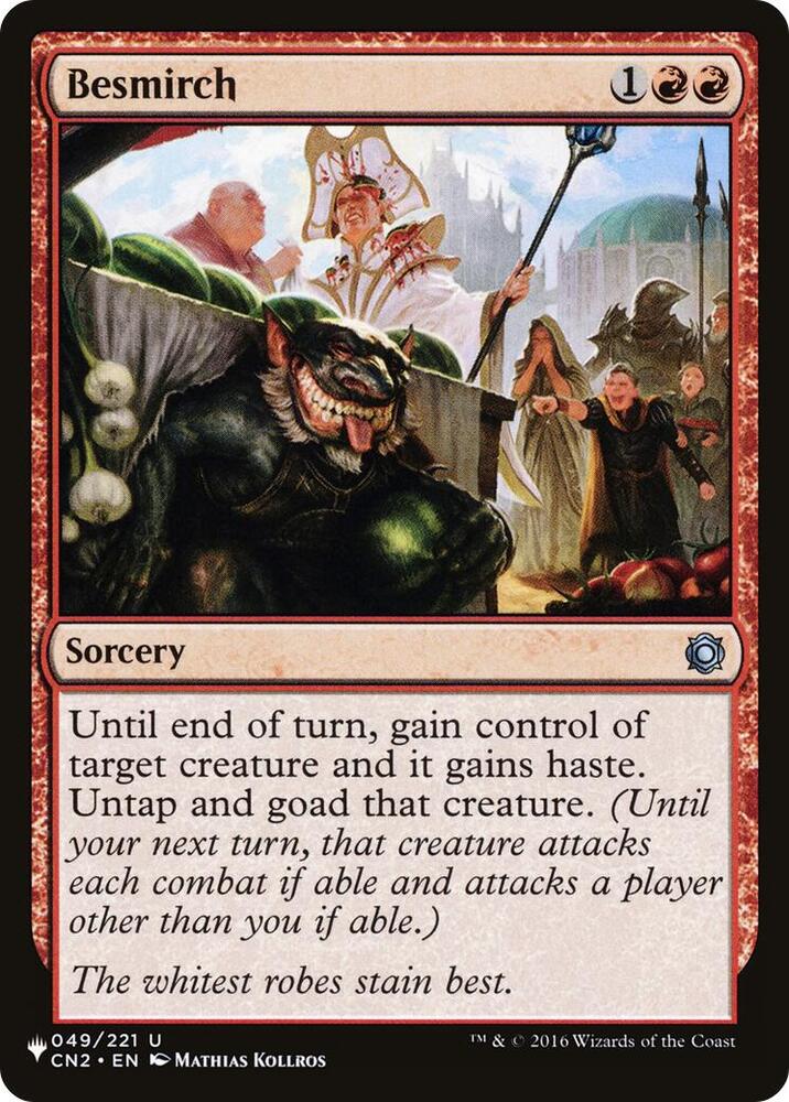 Besmirch 049/221 card from The List Reprints