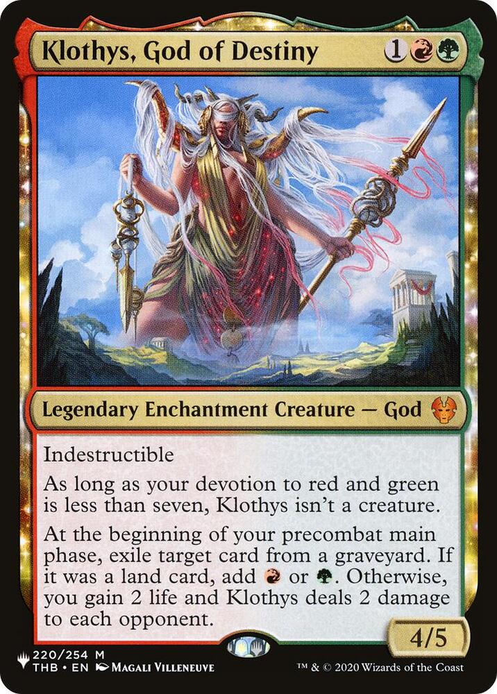 Klothys, God of Destiny 220/254 card from The List Reprints