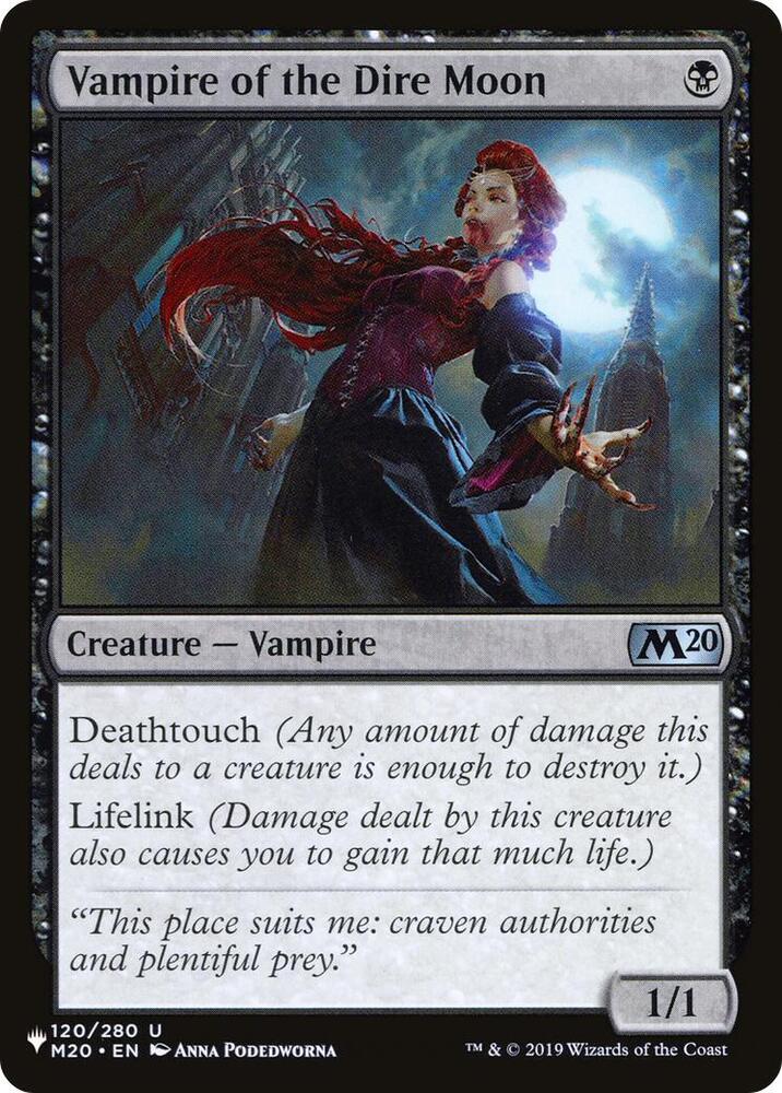 Vampire of the Dire Moon 120/280 card from The List Reprints