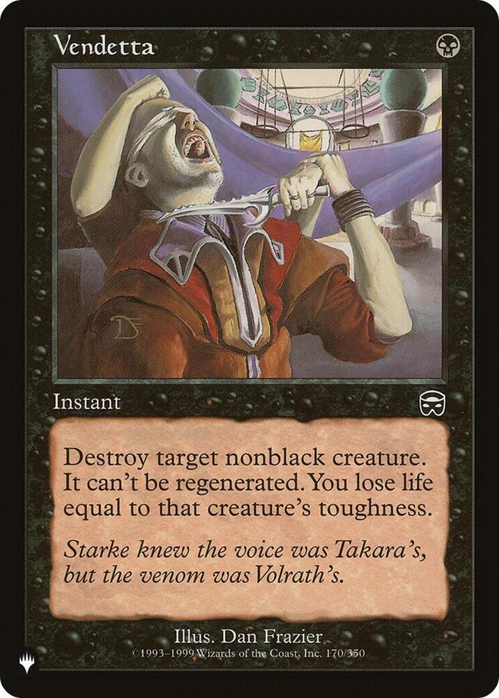 Vendetta 170/350 card from The List Reprints