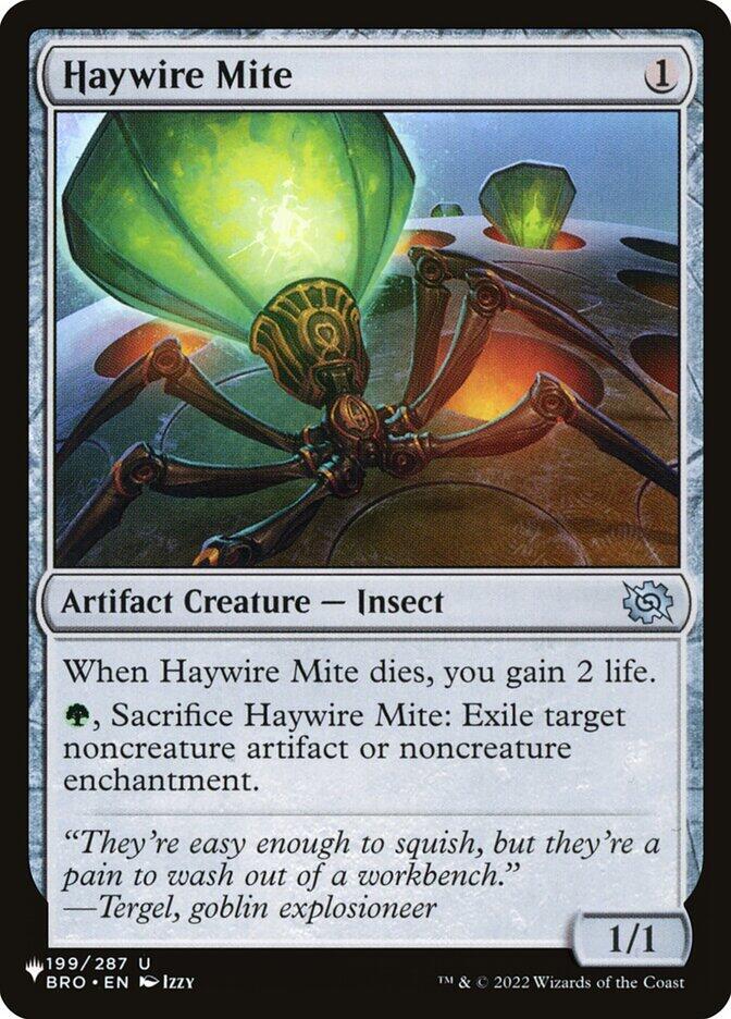 Haywire Mite 199/012 card from The List Reprints