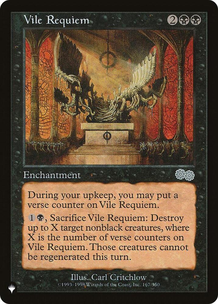 Vile Requiem (USG) 167/350 card from The List Reprints