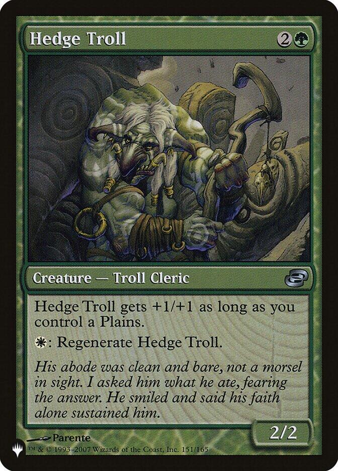 Hedge Troll 151/165 card from The List Reprints