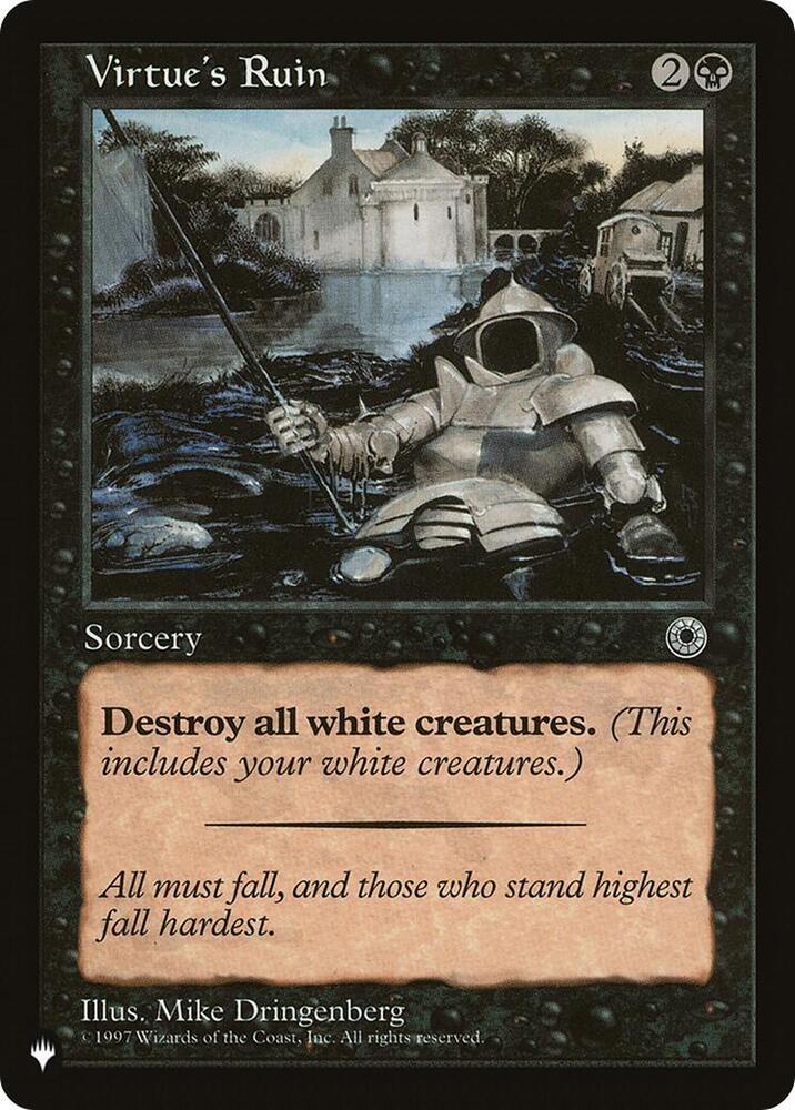 Virtue's Ruin card from The List Reprints