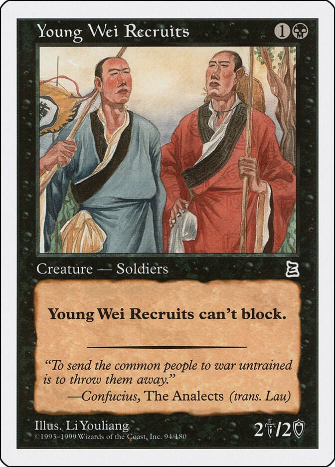 Young Wei Recruits 94 card from Portal Three Kingdoms