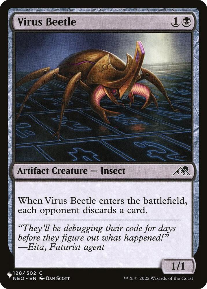 Virus Beetle 128/302 card from The List Reprints