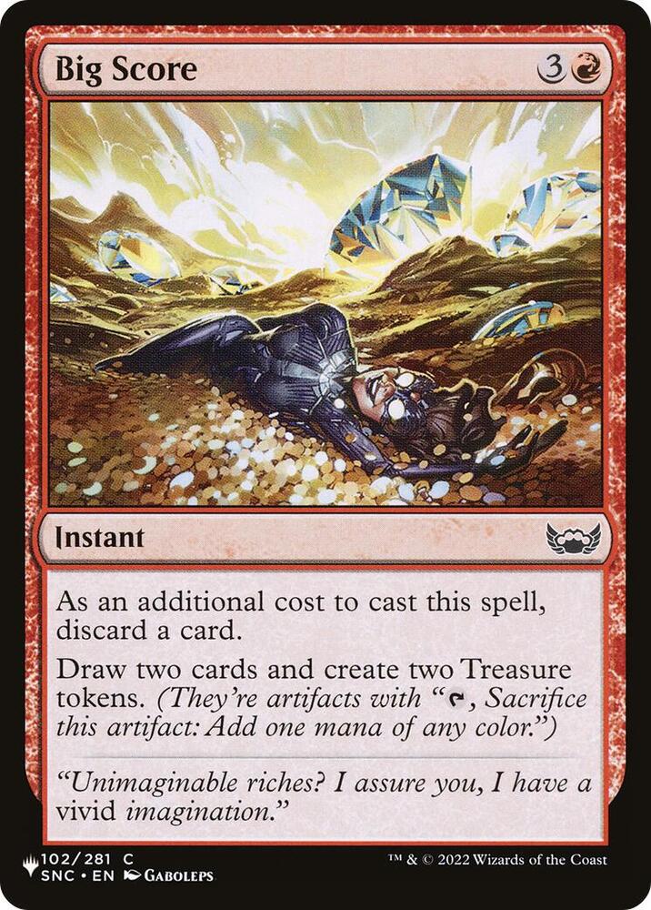 Big Score 102/281 card from The List Reprints