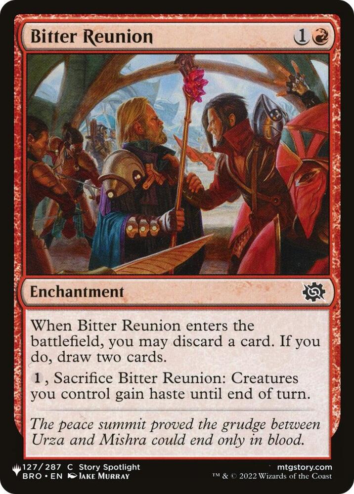 Bitter Reunion 127/012 card from The List Reprints