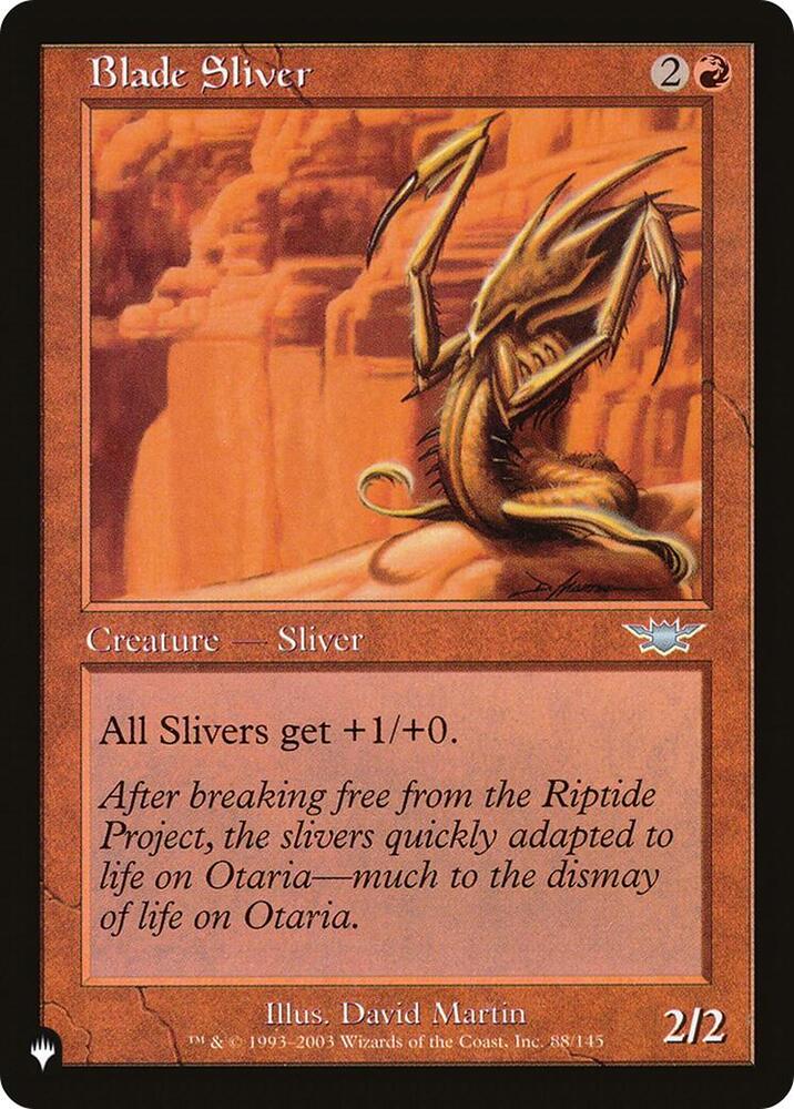 Blade Sliver 88/145 card from The List Reprints