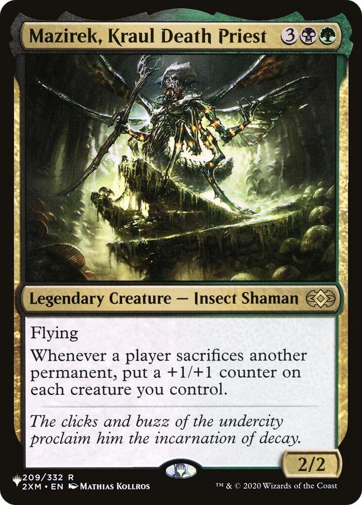 Mazirek, Kraul Death Priest 209/332 card from The List Reprints