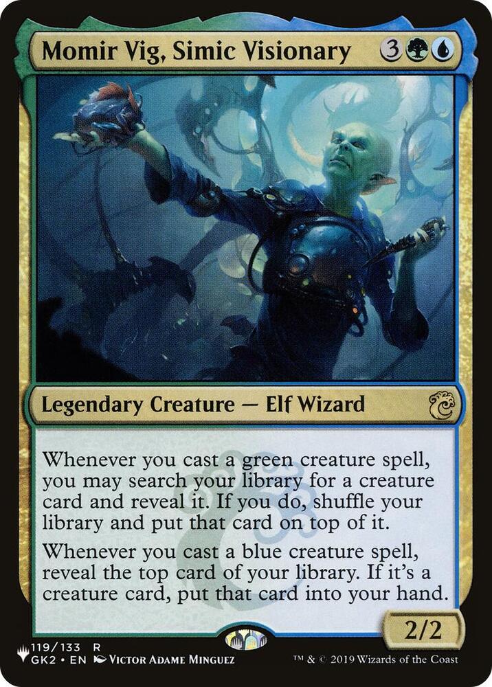 Momir Vig, Simic Visionary 119/133 card from The List Reprints