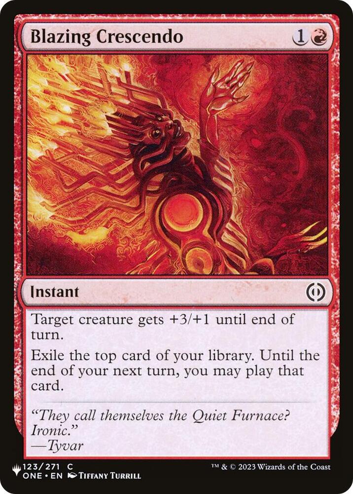 Blazing Crescendo 123/271 card from The List Reprints
