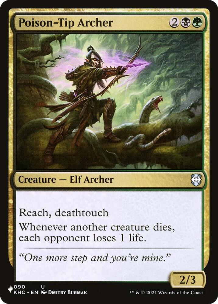 Poison-Tip Archer 090 card from The List Reprints