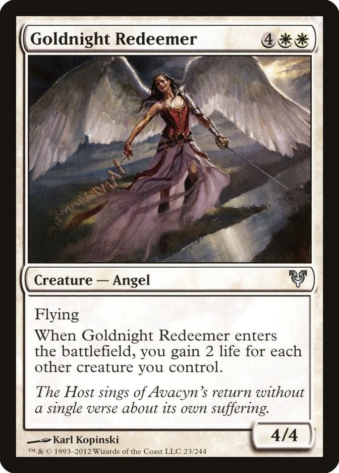 Goldnight Redeemer 23 card from Avacyn Restored