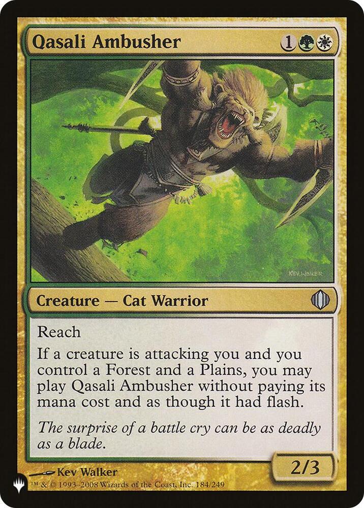 Qasali Ambusher 184/249 card from The List Reprints