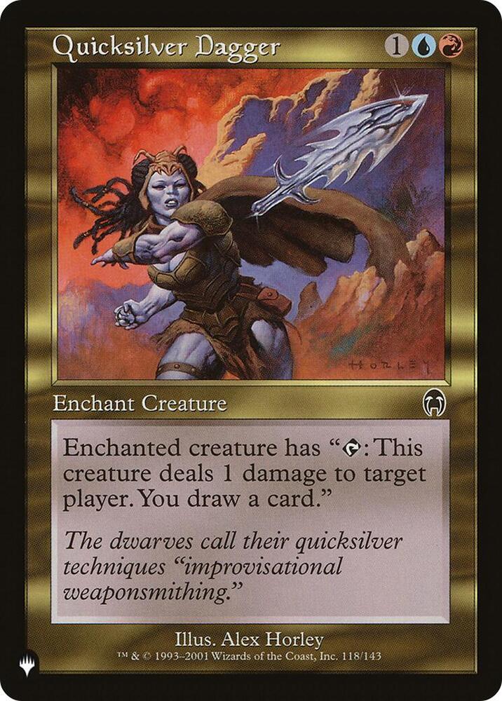 Quicksilver Dagger 118/143 card from The List Reprints