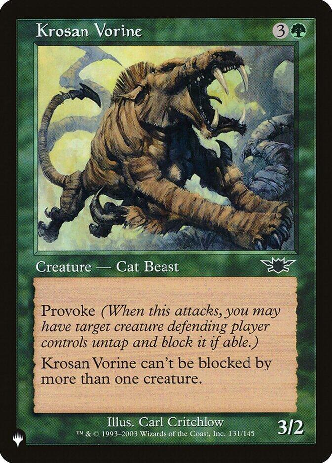 Krosan Vorine 131/145 card from The List Reprints