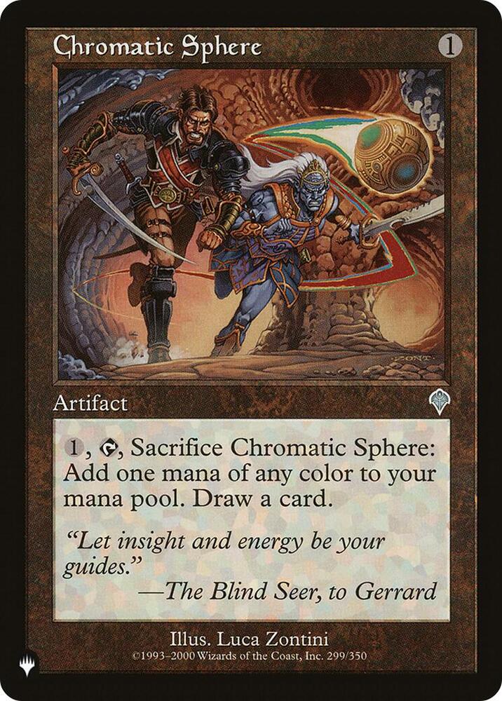 Chromatic Sphere 299/350 card from The List Reprints