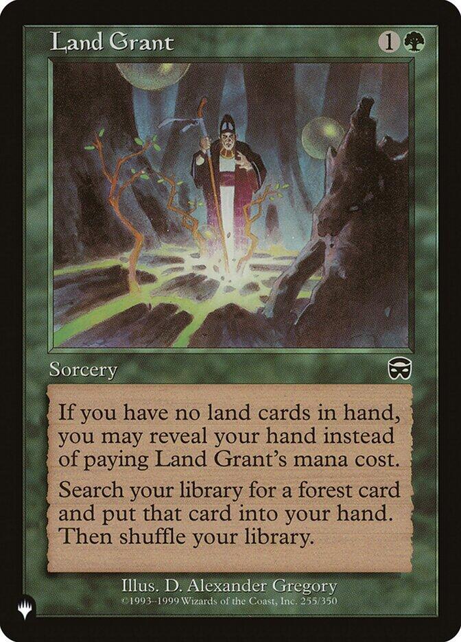 Land Grant 255/350 card from The List Reprints