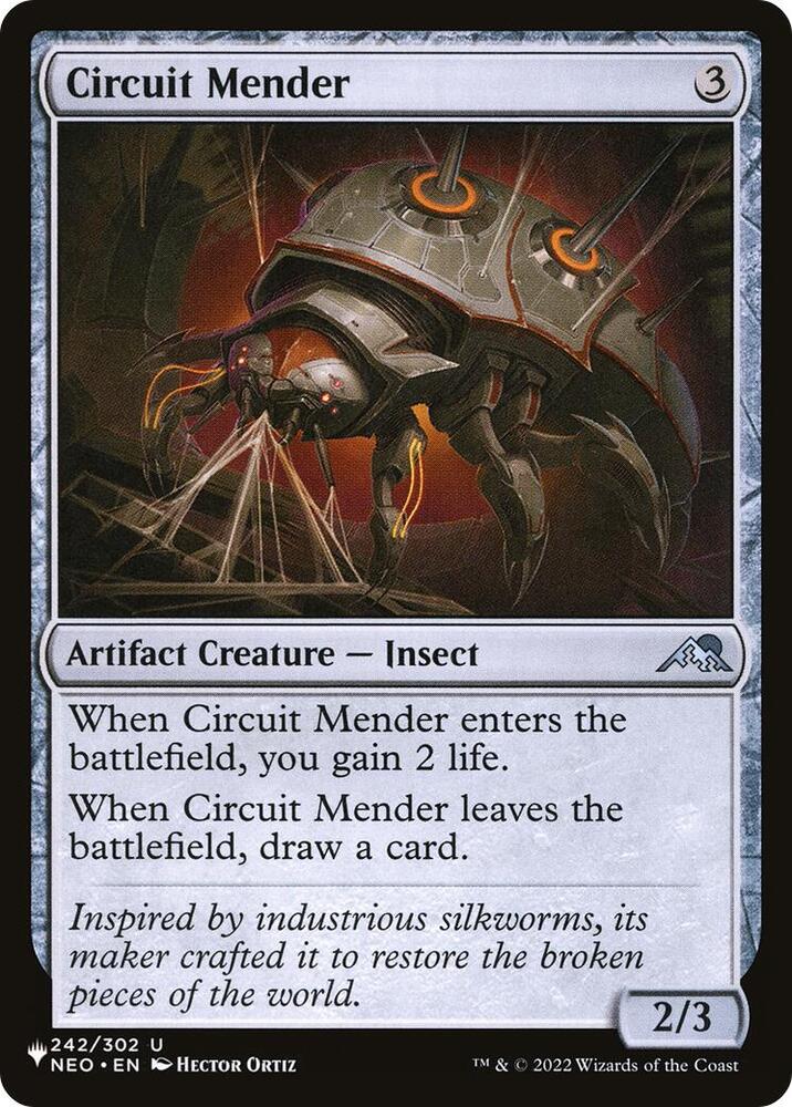 Circuit Mender 242/302 card from The List Reprints