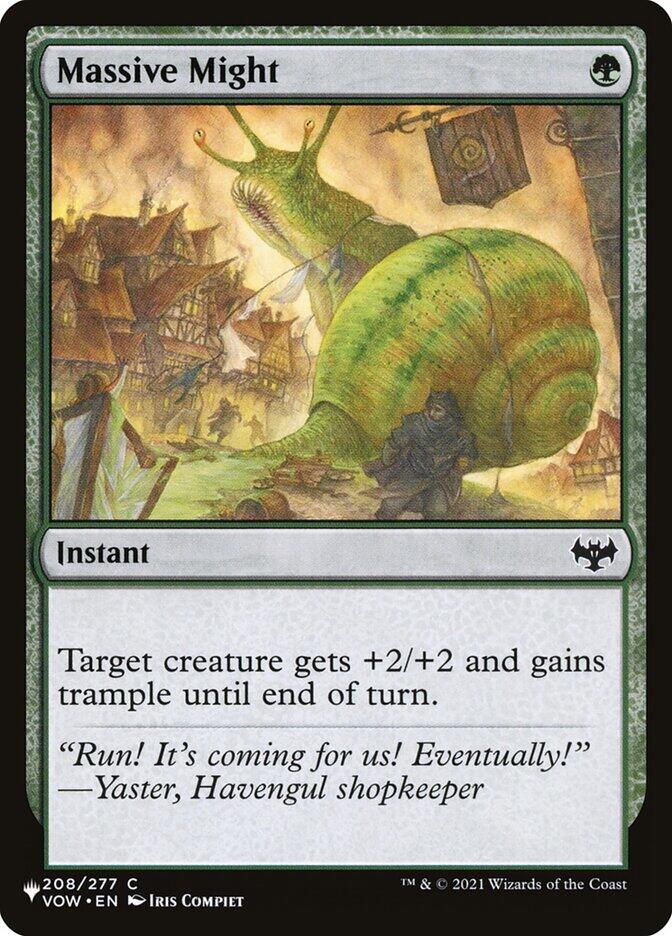 Massive Might 208/277 card from The List Reprints