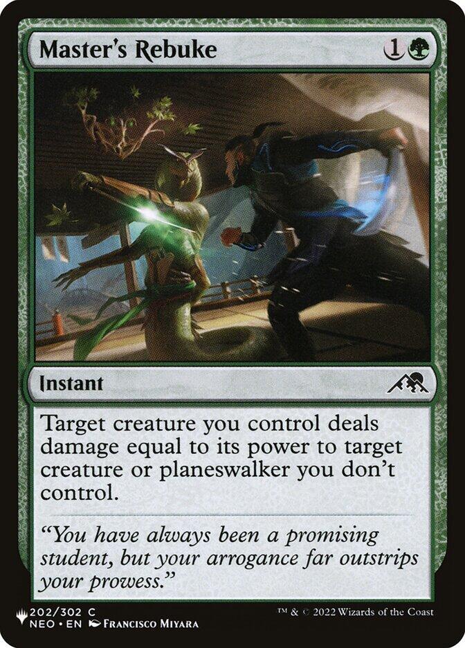 Master's Rebuke 202/302 card from The List Reprints