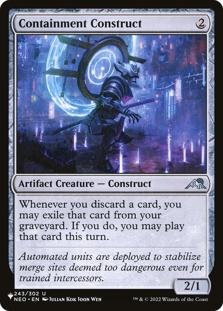 Containment Construct 243/302 card from The List Reprints